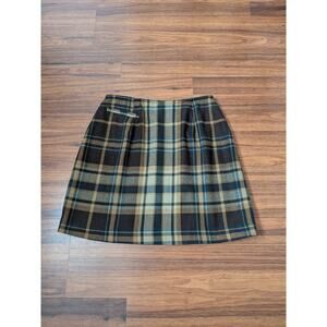 Vintage Limited America Plaid Mini Skirt Wool Blend Y2K Schoolgirl Preppy Size 4